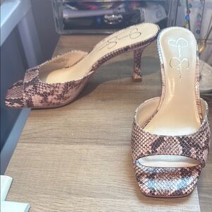 Jessica Simpson Pink Snakeskin Women's Heels